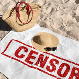 Censored Beach Towel