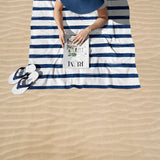 Brush - Blue Striped Beach Towel