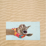 Floral Lama Beach Towel