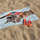 Floral Lama Beach Towel