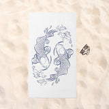 Yin Yang Koi Beach Towel