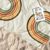 Rainbow / Retro Beach Towel