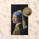 Girl with Pearl Earring Beach Towel