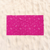 Pink Marine Beach Towel
