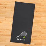 Tennis Racket / Anthracite Sports Towel