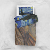 The Starry Night &amp; The Scream Double-Sided Duvet Cover Set