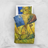 Scythener &amp; Wheat Field and Crows Double Sided Duvet Cover Set