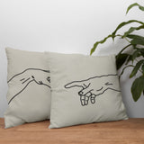 Hands / The Creation of Adam Double-Sided Throw Pillow Set