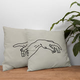 Hands / The Creation of Adam Double-Sided Throw Pillow Set