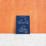 Vespa Blueprint Canvas Print