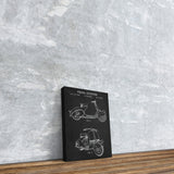 Vespa Chalkboard Canvas Print