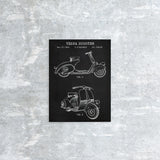 Vespa Chalkboard Canvas Print