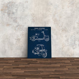 Vespa Navyblue Kanvas Tablo