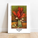 Vase with Red Gladioli Poster