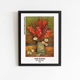 Vase with Red Gladioli Poster