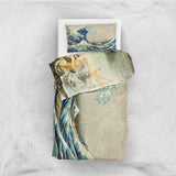 The Birth of Venus &amp; The Great Wave of Kanagawa Double-Sided Duvet Cover Set