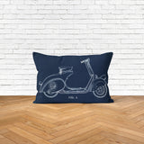 Vespa Navyblue Çift Taraflı Yastık Kılıfı