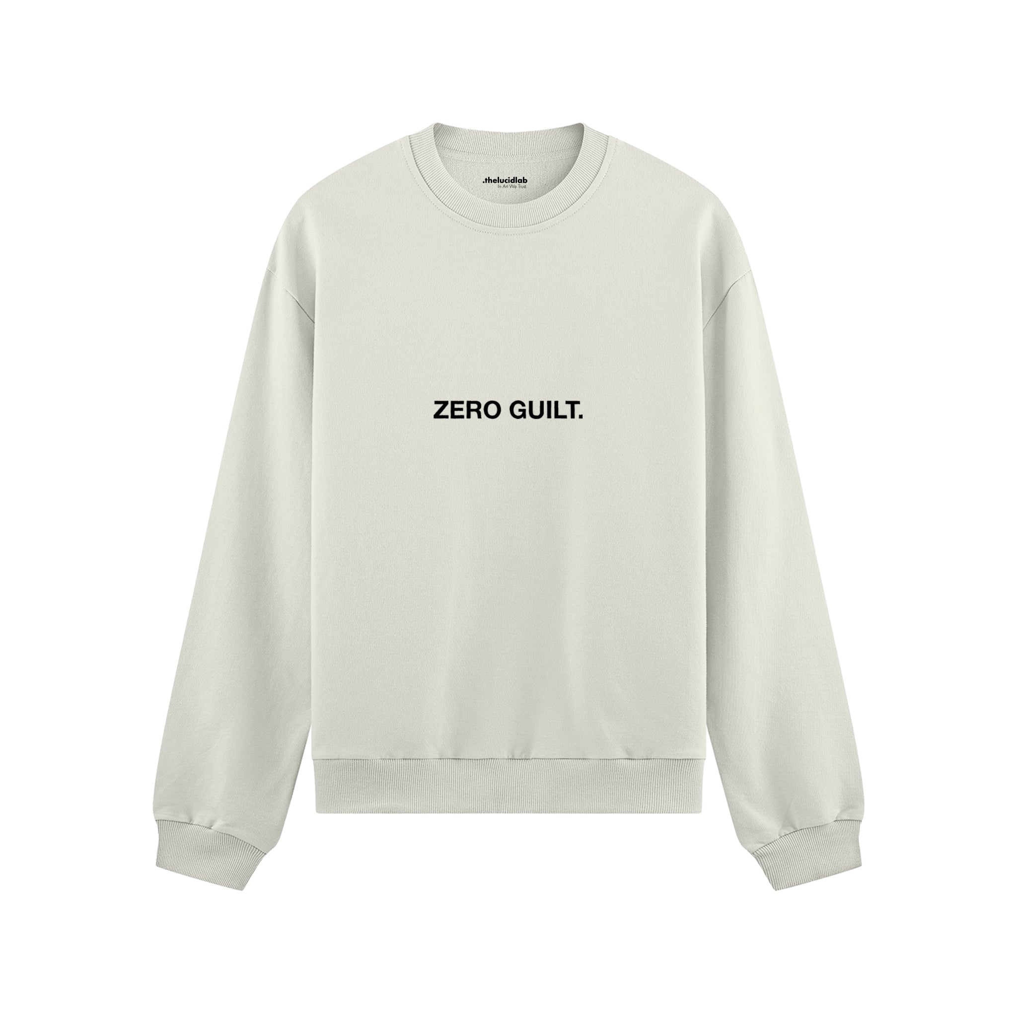 Do Whatever the Fuck Makes You Happy Oversize Sweatshirt – Beyaz – ön görünüm