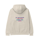 Do Whatever the Fuck Makes You Happy Hoodie – Krem – arka görünüm