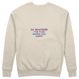 Do Whatever the Fuck Makes You Happy Sweatshirt – Bej – arka görünüm