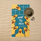 WHAT THE DUCK Beach Towel