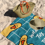 WHAT THE DUCK Beach Towel