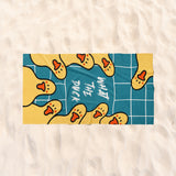 WHAT THE DUCK Beach Towel