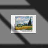 Wheat Field with Cypresses Poster