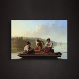 Boatmen on the Missouri Kanvas Tablo