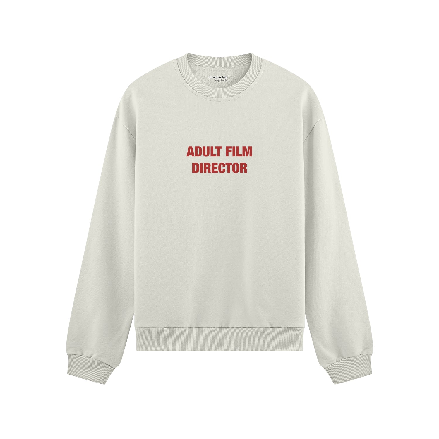 Adult Film Director Oversize Sweatshirt - Beyaz - ön görünüm