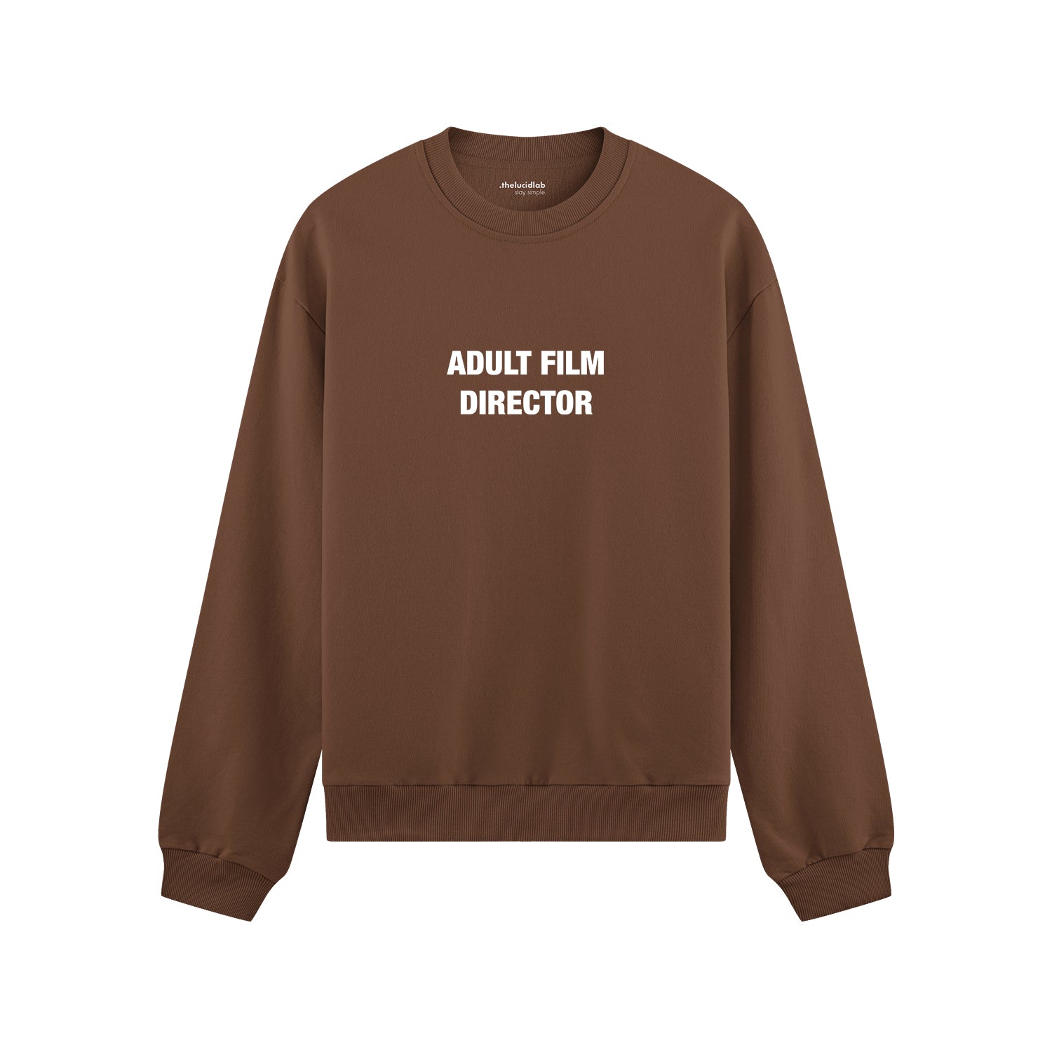 Adult Film Director Oversize Sweatshirt - Kahverengi - ön görünüm