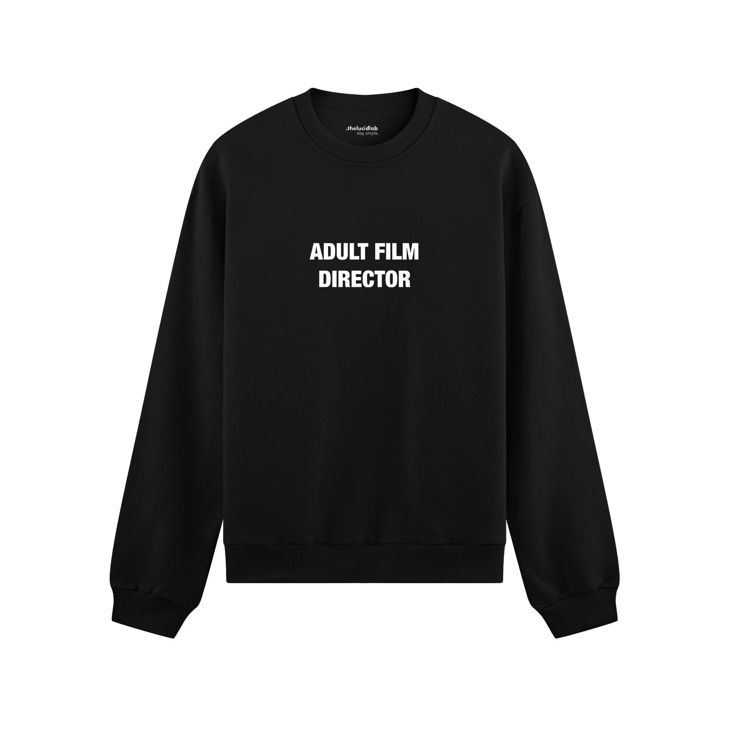 Adult Film Director Oversize Sweatshirt - Siyah - ön görünüm