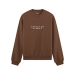 All I Need Is U Oversize Sweatshirt - Kahverengi - ön görünüm