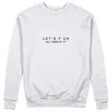 All I Need Is U Sweatshirt - Beyaz - ön görünüm