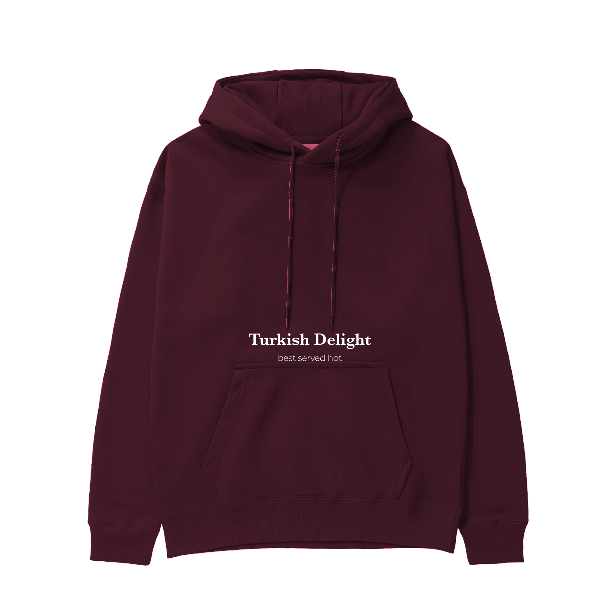 Turkish Delight Hoodie — Bordo, ön görünüm