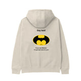 Gay Test - Batman Hoodie — Krem — Arka baskı