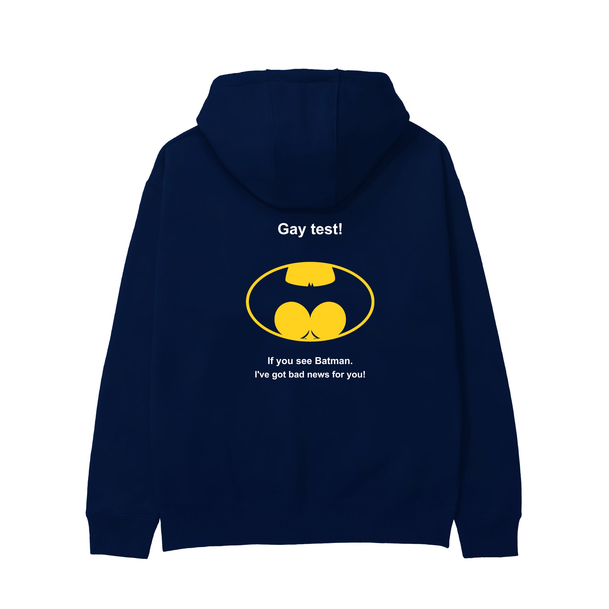 Gay Test - Batman Hoodie — Lacivert — Arka baskı