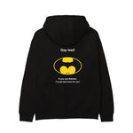 Gay Test - Batman Hoodie — Siyah — Arka baskı