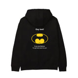 Gay Test - Batman Hoodie — Siyah — Arka baskı
