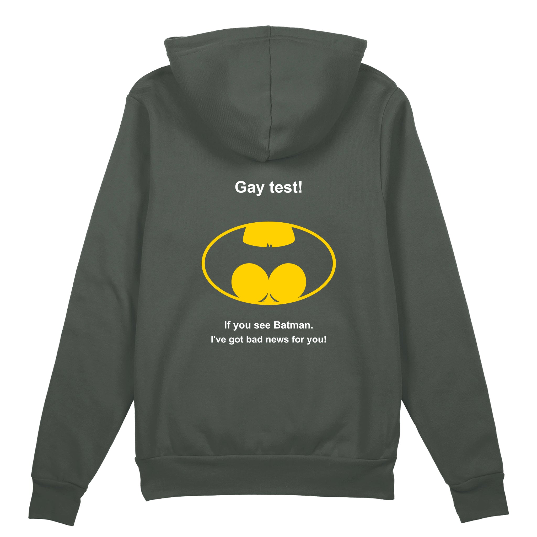 Gay Test - Batman Oversize Hoodie — Antrasit — Arka baskı