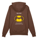 Gay Test - Batman Oversize Hoodie — Kahverengi — Arka baskı