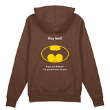 Gay Test - Batman Oversize Hoodie — Kahverengi — Arka baskı