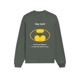 Gay Test - Batman Oversize Sweatshirt — Antrasit — Arka baskı
