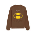 Gay Test - Batman Oversize Sweatshirt — Kahverengi — Arka baskı
