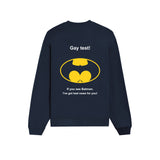 Gay Test - Batman Oversize Sweatshirt — Lacivert — Arka baskı