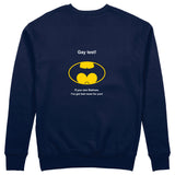 Gay Test - Batman Sweatshirt — Lacivert — Arka baskı