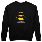 Gay Test - Batman Sweatshirt — Siyah — Arka baskı