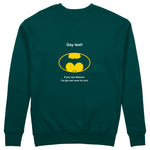 Gay Test - Batman Sweatshirt — Koyu Yeşil — Arka baskı