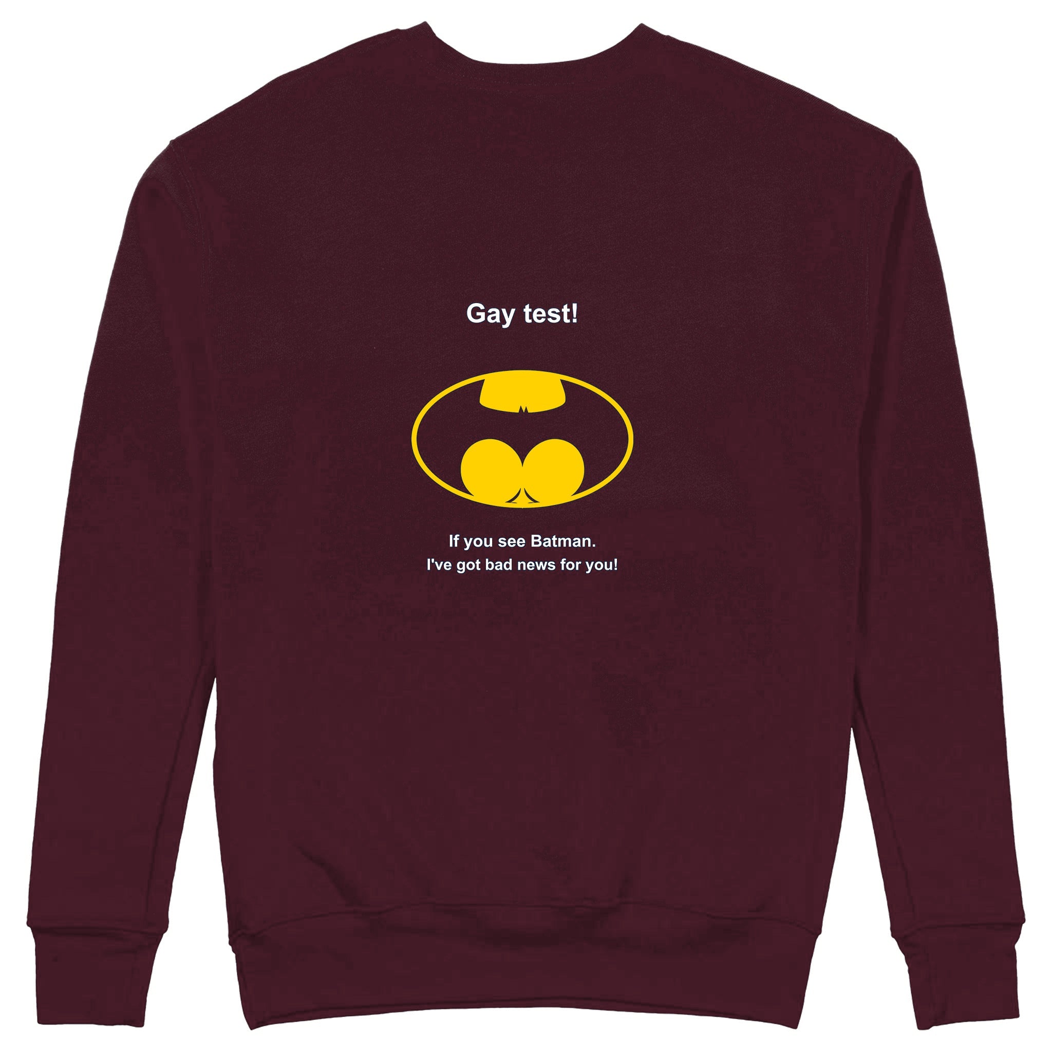 Gay Test - Batman Sweatshirt — Bordo — Görsel 1