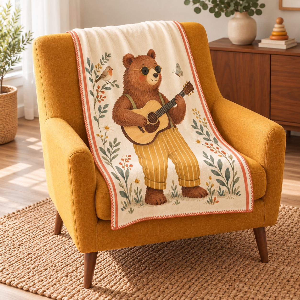 Bear Serenade Polar Bebek Battaniyesi — Çapraz görünüm